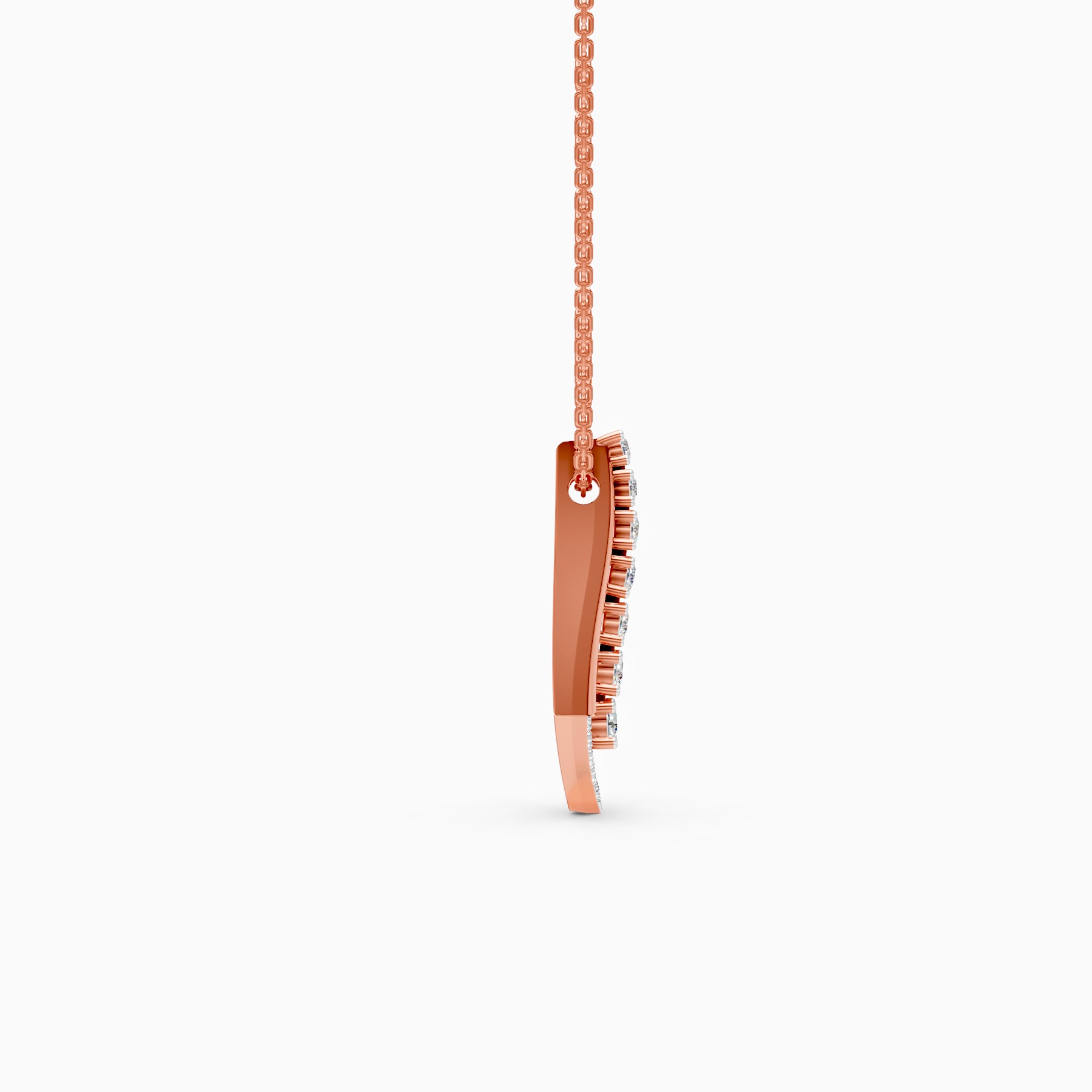 Modern V Shape Lab Grown Diamond Necklace